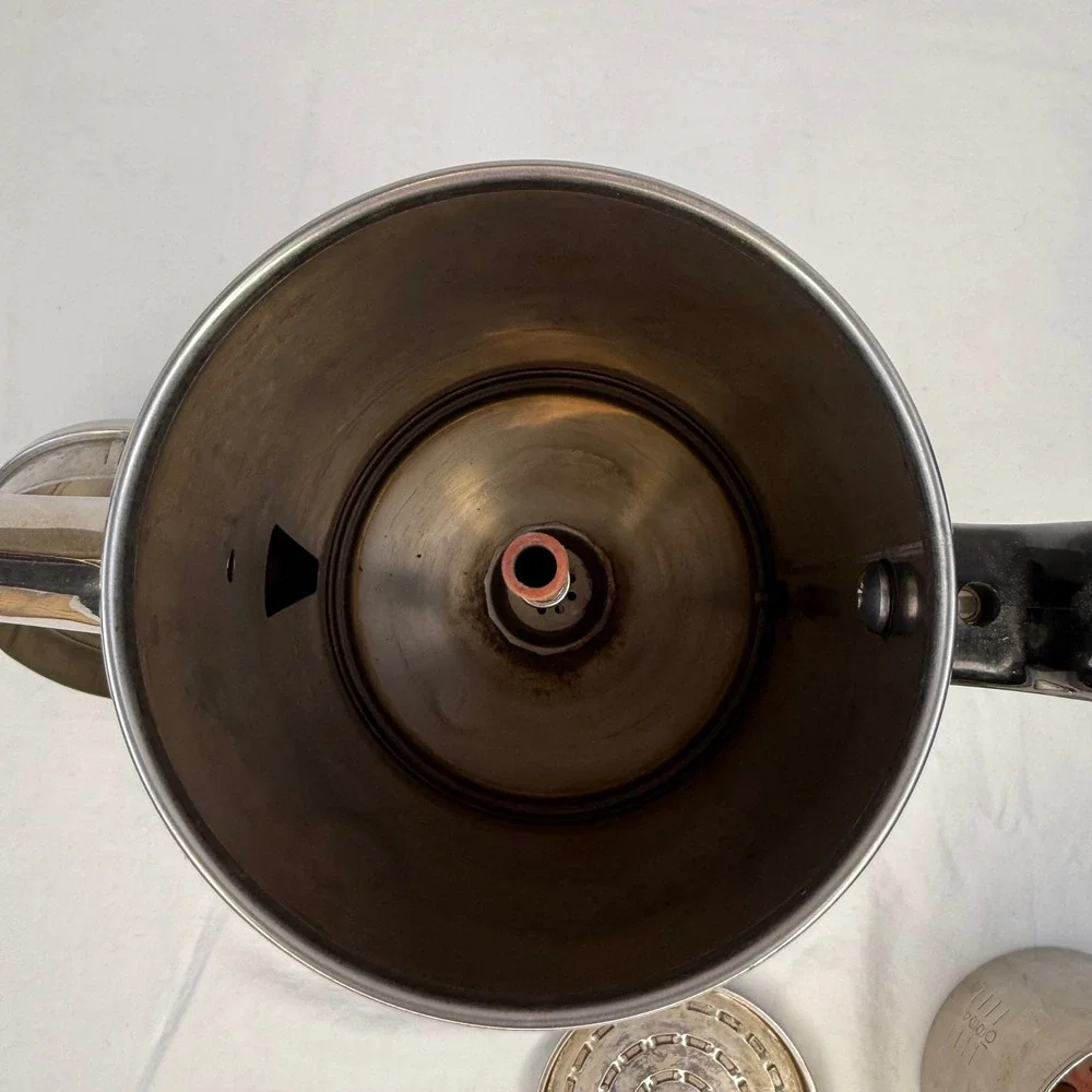 Vintage General Electric 10 Cup Chrome Electric Coffee Percolator GE Pot Retro
